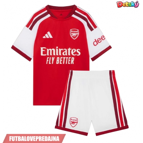 Lacne Dětský Futbalové dres Arsenal Viktor Gyokeres #14 2026-27 Krátky Rukáv - Domáci (+ trenírky)